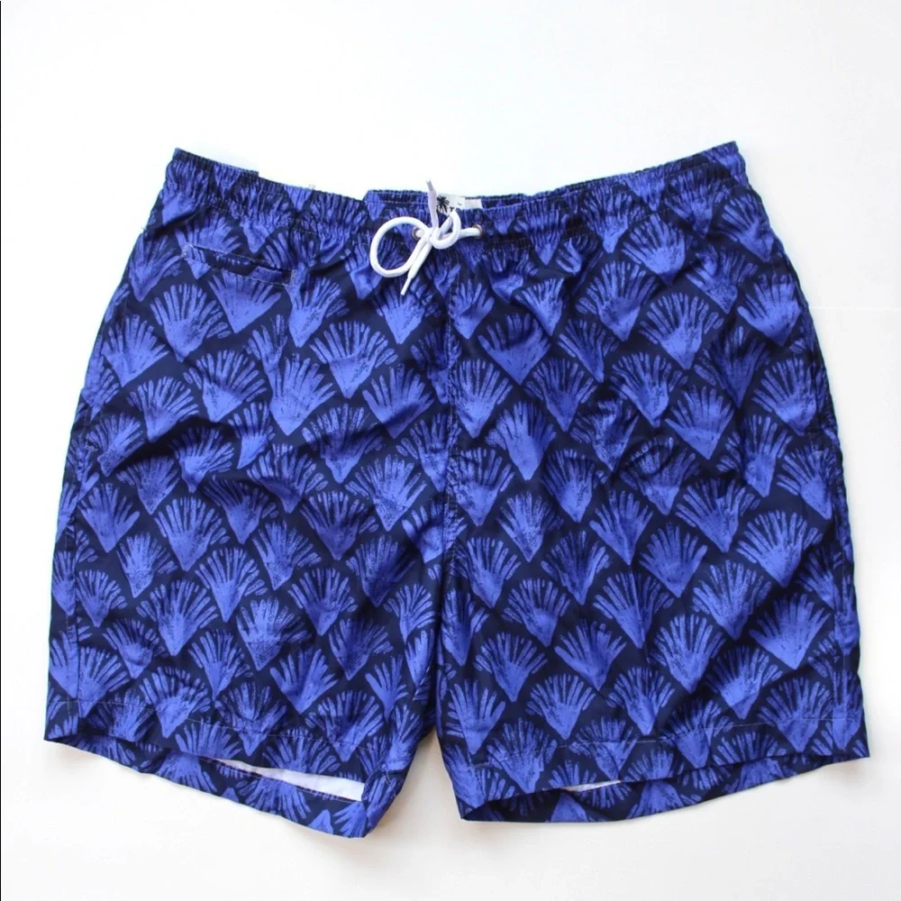 Trunks Surf & Swim Co. Patterened Navy Swim Trunks